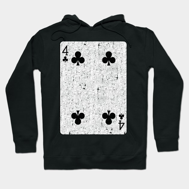 four of clubs playing card Hoodie by andzoo